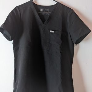 FIGS black scrub top medium